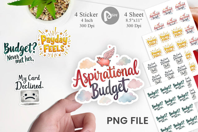 Sticker Financially Questionable Humor Sublimation artnoy 