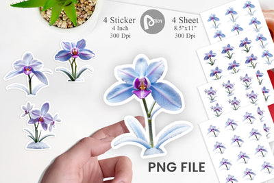 Sticker Frosted Orchid Sublimation artnoy 