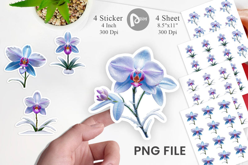 Sticker Frosted Orchid Sublimation artnoy 