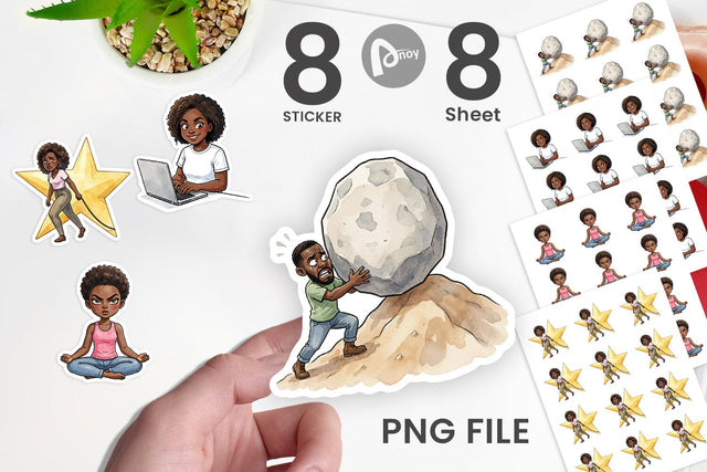 Sticker Funny Black Excellence Sublimation artnoy 