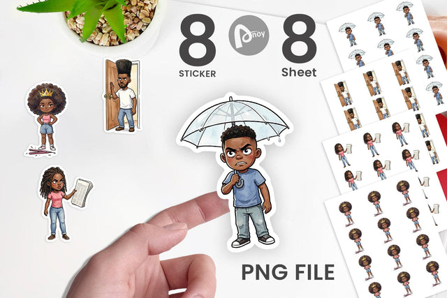 Sticker Funny Natural Hair Humor Sublimation artnoy 