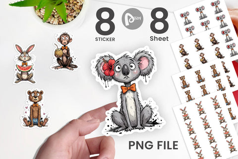 Sticker Funny Skinny Safari Summer Sublimation artnoy 