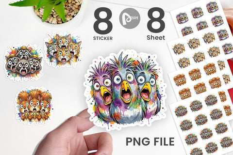 Sticker Funny Suburban Animal Heatwave Sublimation artnoy 