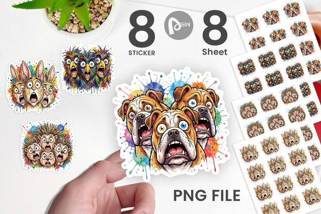 Sticker Funny Suburban Animal Heatwave Sublimation artnoy 