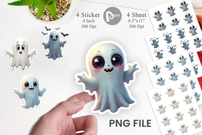 Sticker Ghostly Twists Sublimation artnoy 