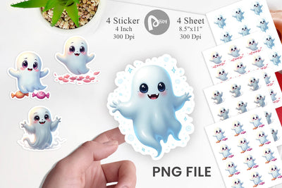 Sticker Ghostly Twists Sublimation artnoy 