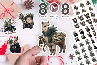 Sticker Gift Wrap Grump Sarcastic Animals SVG artnoy 