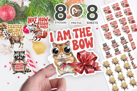 Sticker Gift-Wrapping Gone Wrong Animals SVG artnoy 