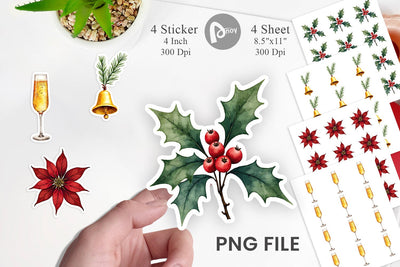 Sticker Gilded Evergreen Sublimation artnoy 