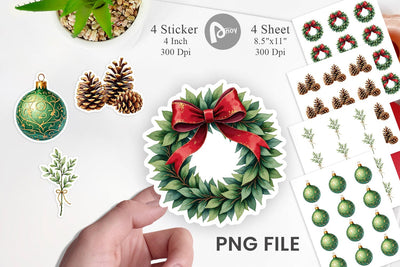 Sticker Gilded Evergreen Sublimation artnoy 