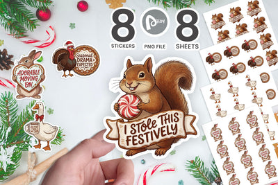 Sticker Gingerbread Bakery Shade Animals SVG artnoy 