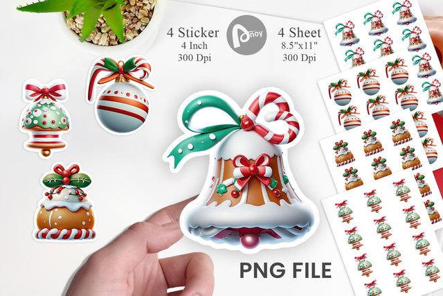 Sticker Gingerbread Ornament Sublimation artnoy 