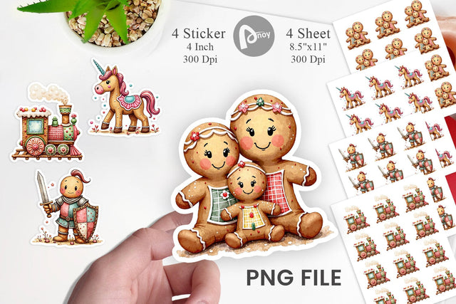 Sticker Gingerbread Patchwork Delights Sublimation artnoy 