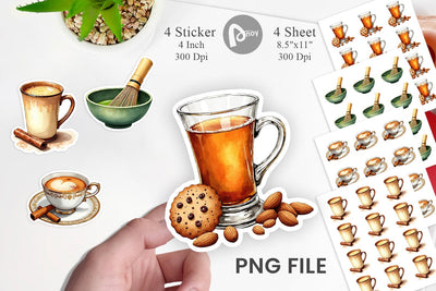 Sticker Global Winter Warmers Watercolor Sublimation artnoy 