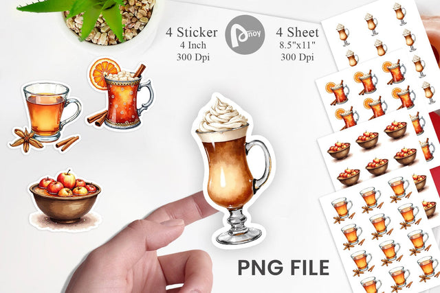 Sticker Global Winter Warmers Watercolor Sublimation artnoy 