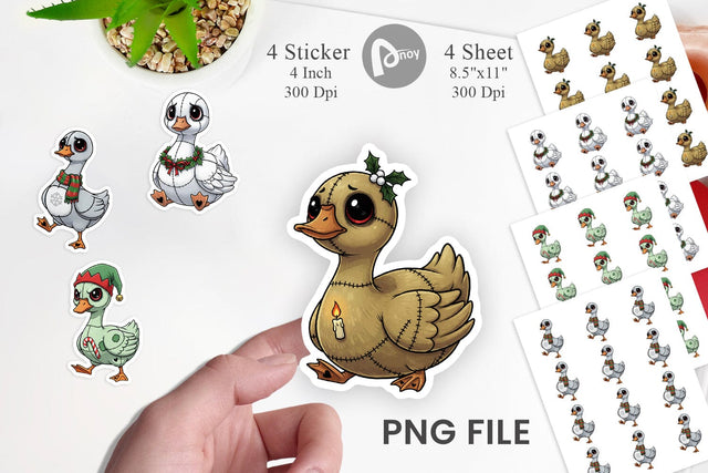 Sticker Goose Voodoo Doll Sublimation artnoy 