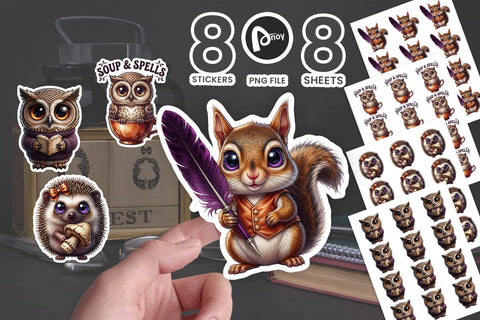 Sticker Gothic Forest Academic Big-Eye Lore SVG artnoy 