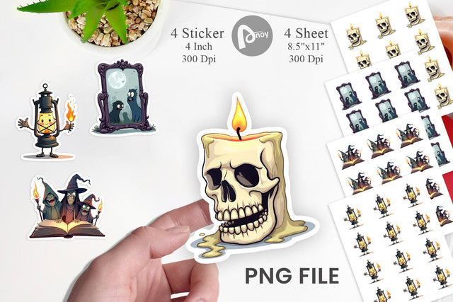 Sticker Gothic Halloween Miscellaneous Sublimation artnoy 