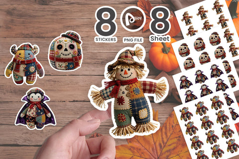 Sticker Gothic Stitchery Classic Monster Dolls Sublimation artnoy 