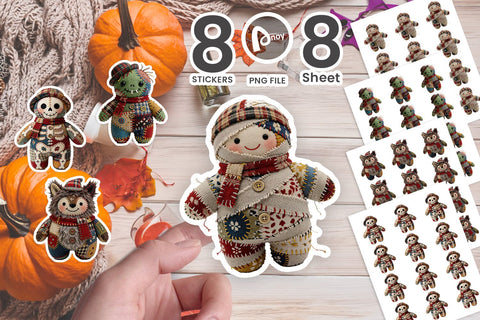 Sticker Gothic Stitchery Classic Monster Dolls Sublimation artnoy 