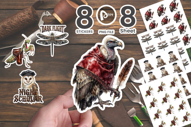 Sticker Gothic Western Aviary & Insectarium Sublimation artnoy 