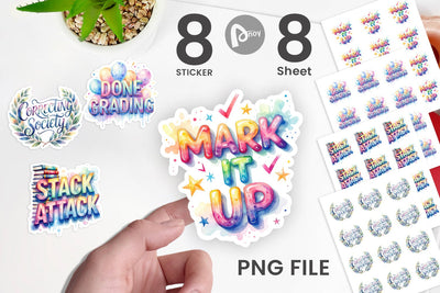 Sticker Grading Humor Quotes Sublimation artnoy 