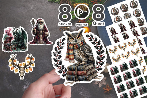 Sticker Groovy 70s Occult Gothmas Sublimation artnoy 