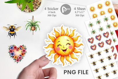 Sticker Groovy Garden Mama Sublimation artnoy 