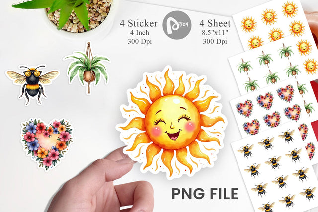 Sticker Groovy Garden Mama Sublimation artnoy 