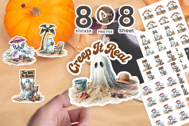 Sticker Grumpy Annoyed Beach Ghoul Holiday SVG artnoy 