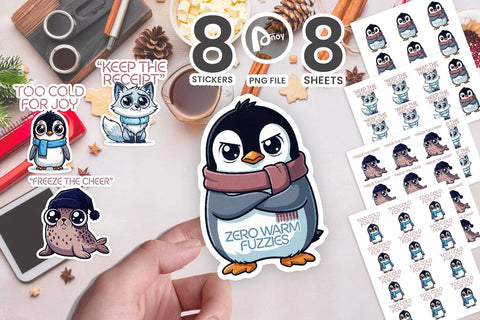 Sticker Grumpy Arctic Crew Holiday Quotes SVG artnoy 
