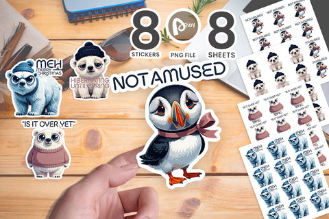 Sticker Grumpy Arctic Crew Holiday Quotes SVG artnoy 