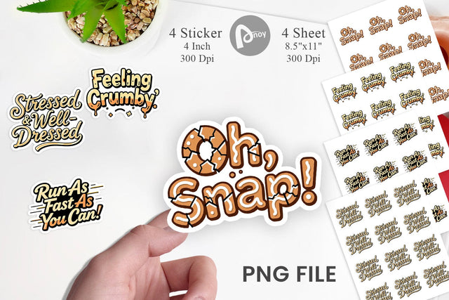 Sticker Grumpy Gingerbread Man Quotes Sublimation artnoy 