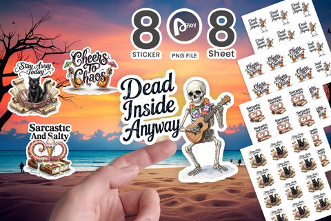 Sticker Grumpy Gothic Summerween Quote Sublimation artnoy 