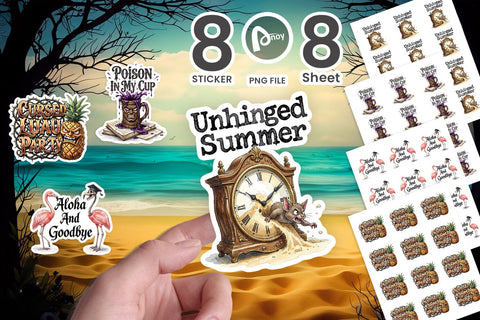 Sticker Grumpy Gothic Summerween Quote Sublimation artnoy 