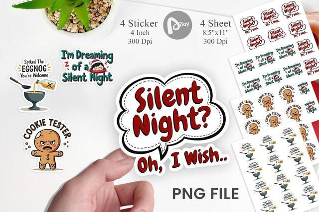 Sticker Grumpy Greetings A Bah Humbug Quote Sublimation artnoy 