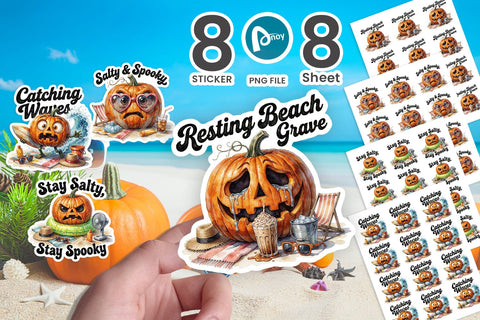 Sticker Grumpy Heat-Hating Pumpkin Crisis Quotes Sublimation artnoy 