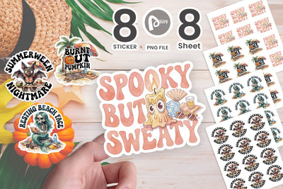 Sticker Grumpy Heatwave Sunburnt Pumpkin Quotes Sublimation artnoy 