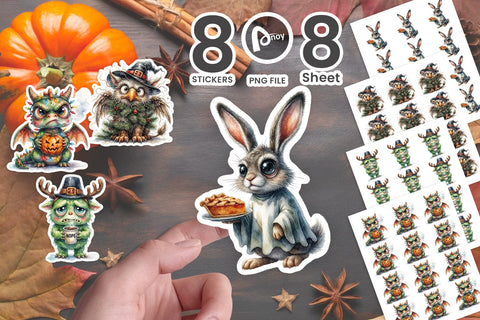Sticker Grumpy Holiday Fantasy Monsters Sublimation artnoy 