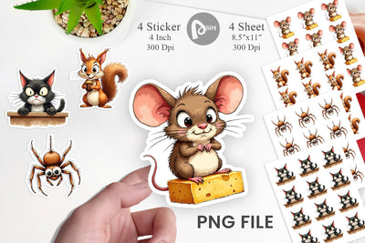 Sticker Grumpy Kitchen Critters Sublimation artnoy 