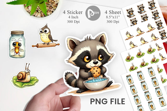 Sticker Grumpy Kitchen Critters Sublimation artnoy 