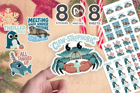 Sticker Grumpy Retro Arctic Marine Christmas SVG artnoy 