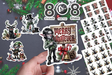 Sticker Grumpy Sarcastic North Pole Outcast SVG artnoy 