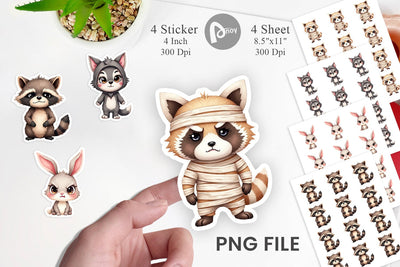Sticker Halloween Critters Sublimation artnoy 