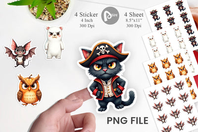 Sticker Halloween Critters Sublimation artnoy 