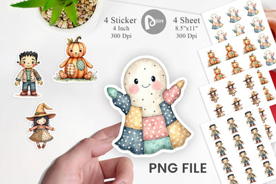 Sticker Halloween Patchwork Pals Sublimation artnoy 