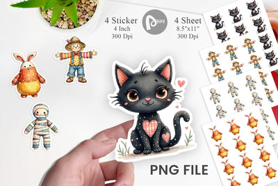 Sticker Halloween Patchwork Pals Sublimation artnoy 