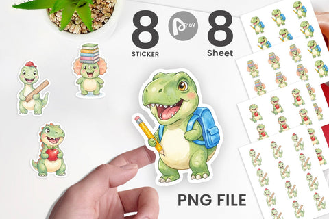 Sticker Happy First Day School Dino Sublimation artnoy 
