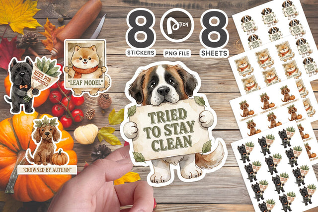 Sticker Harvest Photo Booth Vintage Pups SVG artnoy 