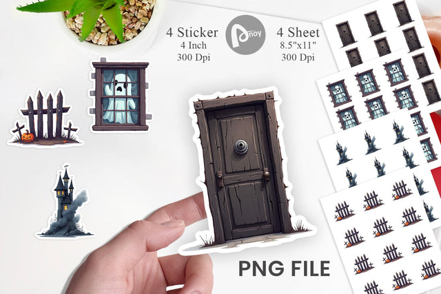 Sticker Haunted Elements Sublimation artnoy 